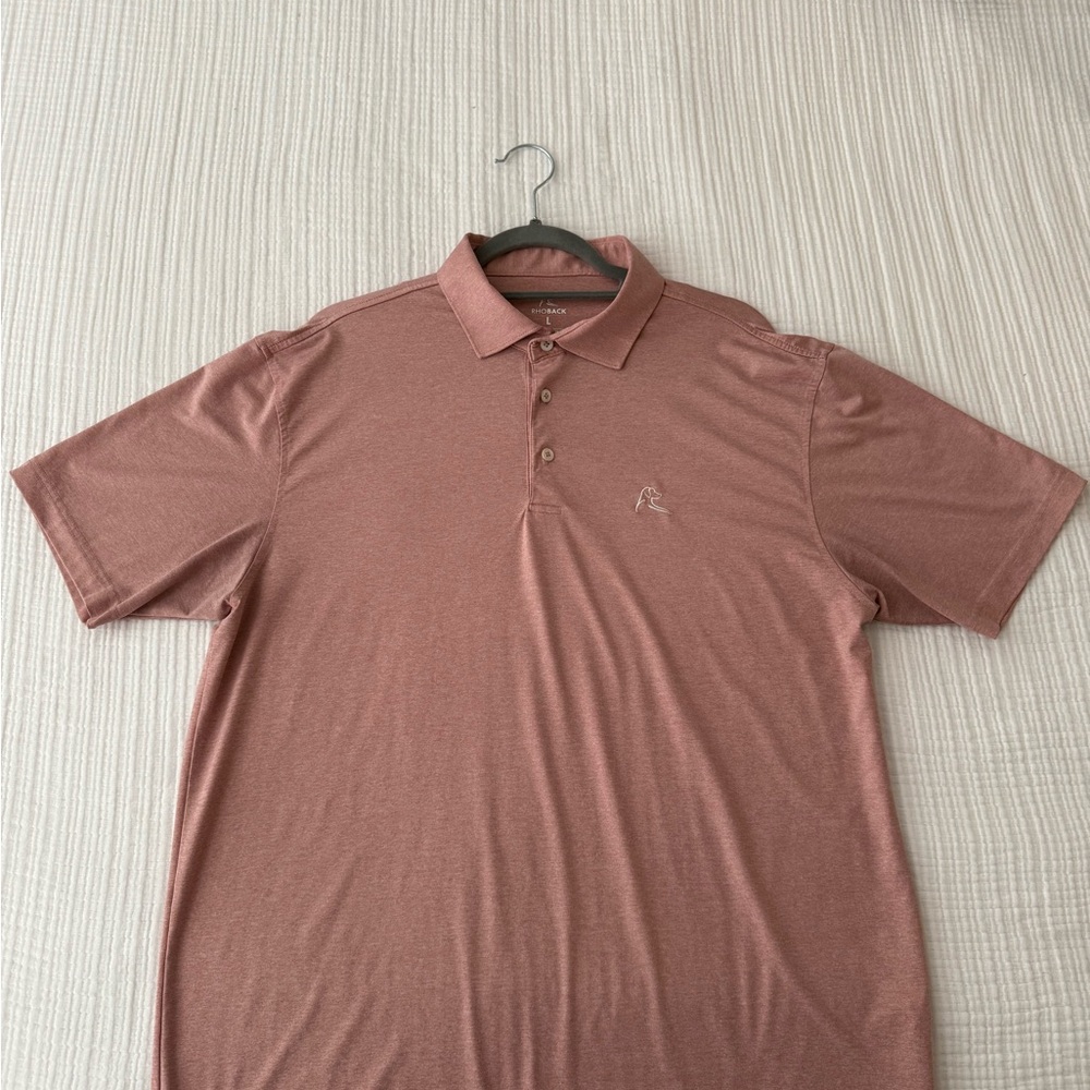 Rhoback Men's Polo Shirt in Soft Rose